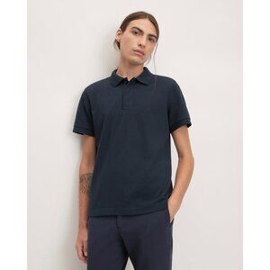 Everlane Mens The Performance Polo Shirt Deep Navy Blue M
